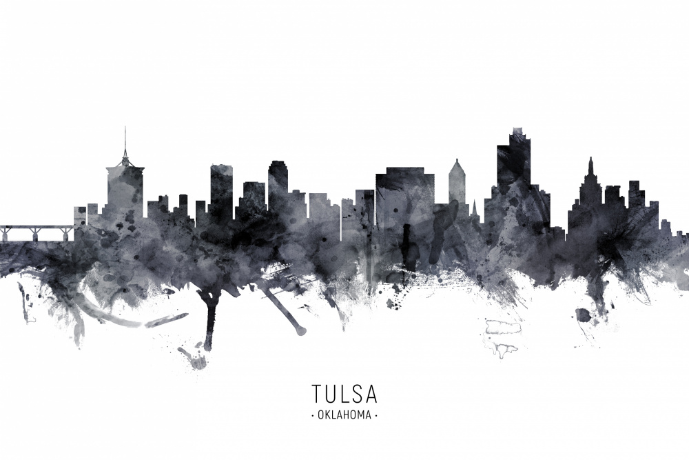 Tulsa Oklahoma Skyline van Michael Tompsett