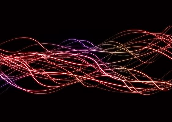 wave lines neon centre van Michael Travers