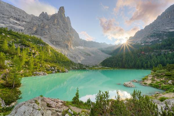 Lago di Sorapis in den Dolomiten van Michael Valjak