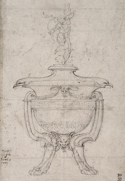 W.66 Decorative urn van Michelangelo (Buonarroti)