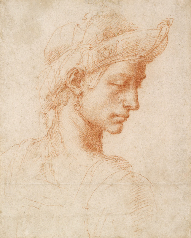 Ideal Head van Michelangelo (Buonarroti)