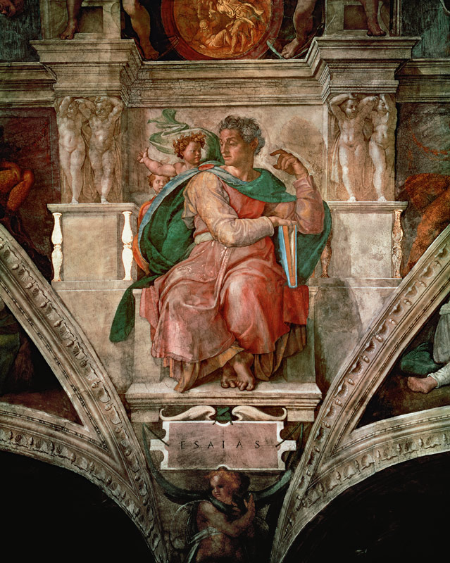 Sistine Chapel Ceiling: The Prophet Isaiah van Michelangelo (Buonarroti)