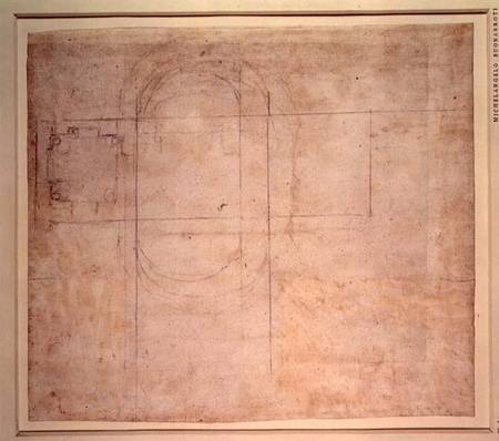 Architectural Drawing van Michelangelo (Buonarroti)