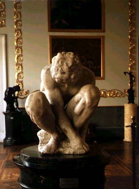 Crouching Boy, sculpture van Michelangelo (Buonarroti)