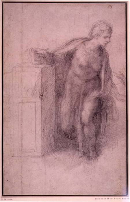 Figure Study van Michelangelo (Buonarroti)
