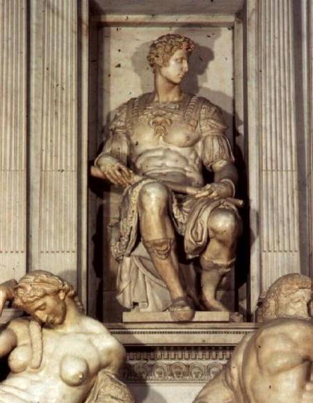Tomb of Giuliano de' Medici  (detail) van Michelangelo (Buonarroti)