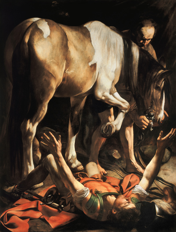 Bekering van Paulus  van Michelangelo Caravaggio