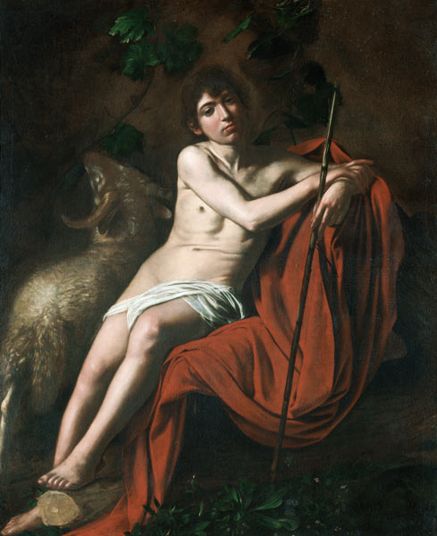 Caravaggio, John the Baptist van Michelangelo Caravaggio