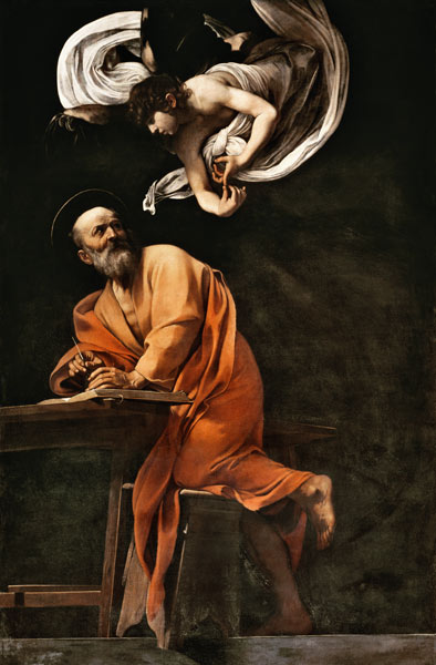 St. Matthew and the Angel van Michelangelo Caravaggio