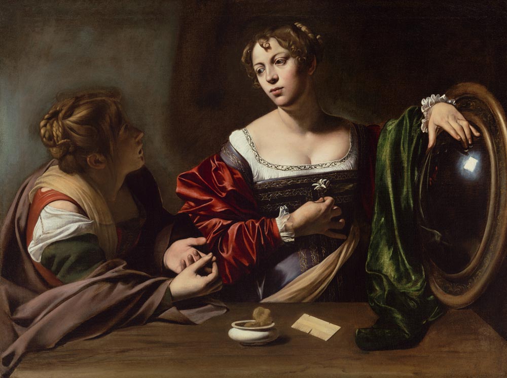 The Conversion of the Magdalene van Michelangelo Caravaggio