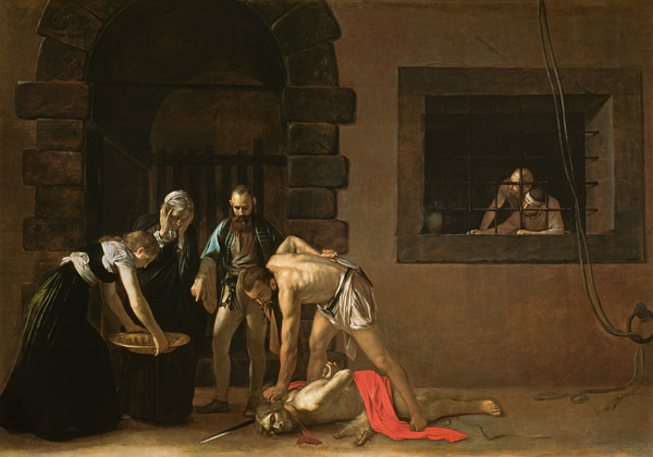 The Decapitation of St. John the Baptist van Michelangelo Caravaggio