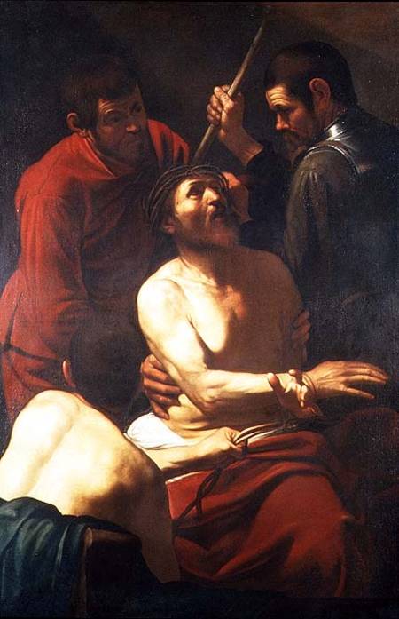 Christ Crowned by Thorns van Michelangelo Caravaggio