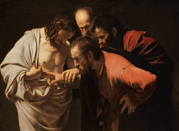 Caravaggio De ongelovige thomas van Michelangelo Caravaggio