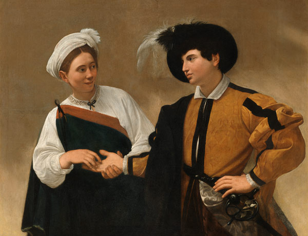 Caravaggio, Die Wahrsagerin van Michelangelo Caravaggio