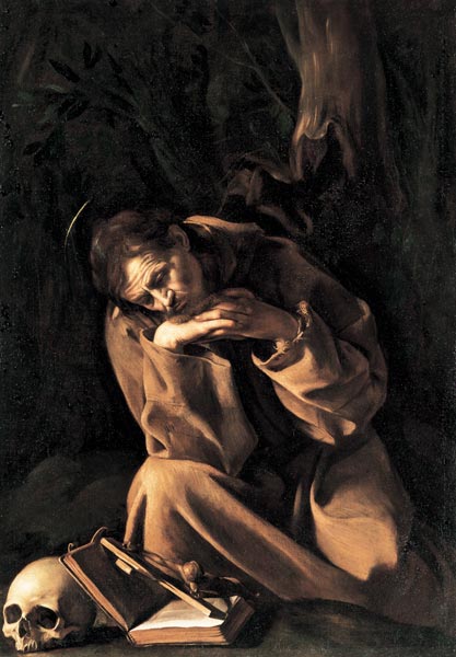 Caravaggio / St.Francis of Assisi / 1606 van Michelangelo Caravaggio