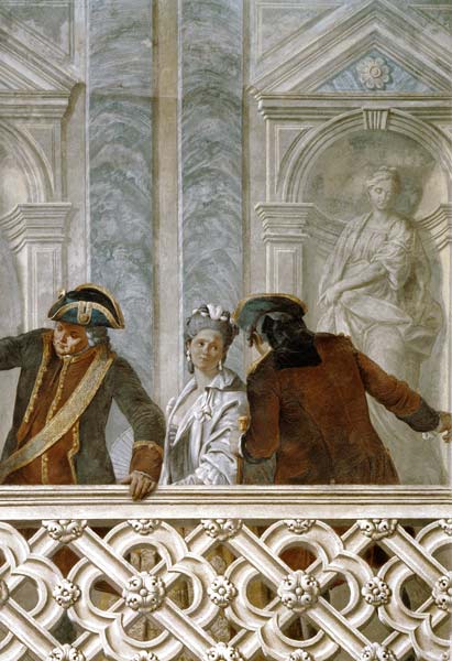 Group of three notaries van Michelangelo Morlaiter