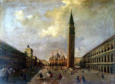 St. Mark's Square with the Campanile van Michele Marieschi