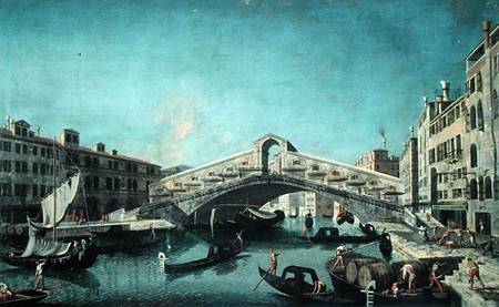The Rialto Bridge, Venice van Michele Marieschi