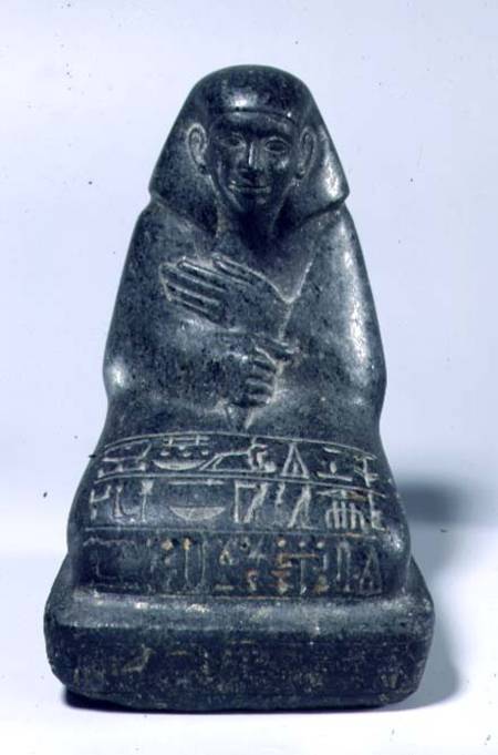 Seated figure of Senpu van Middle Kingdom Egyptian