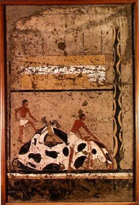 Funerary sacrifice of a bull, from the Tomb of Iti