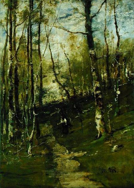 In the Barbizon Woods in 1875 van Mihály Munkácsy