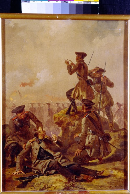 A scene from the Crimean War (1853-1856) van Mihaly von Zichy