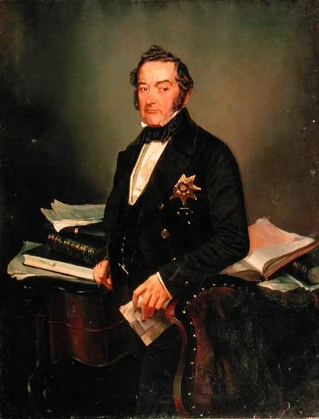 Portrait of Senator Ivan Tolstoy (1792-1854) van Mihaly von Zichy