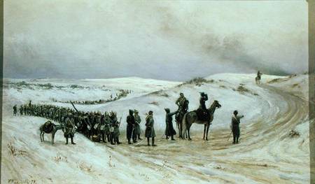 Bulgaria, a scene from the Russo-Turkish War of 1877-78 van Mikhail Malyshev