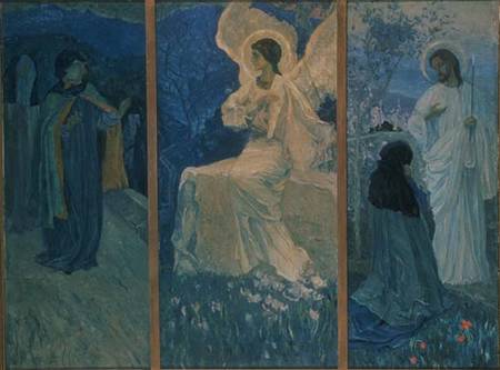The Resurrection Triptych van Mikhail Vasilievich Nesterov