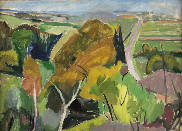 Autumn landscape, Lot et Garonne, c van Mildred Bendall