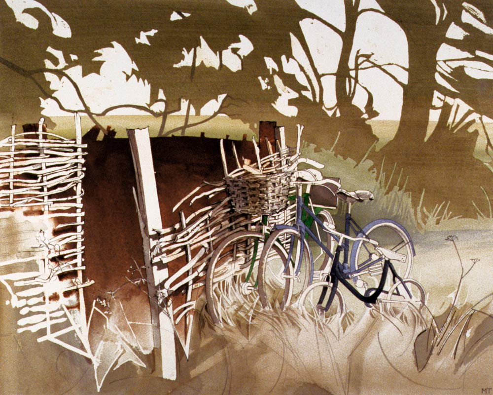 Decrepit Essex Bicycles (w/c on paper)  van Miles  Thistlethwaite