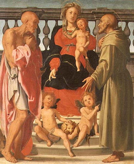 Madonna and Child with SS. Jerome and Francis van Mirabello Cavalori