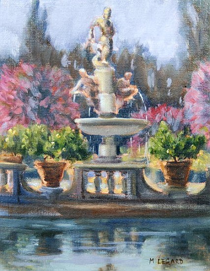 Fountain, Boboli Gardens, Florence (oil on canvas)  van Miranda  Legard