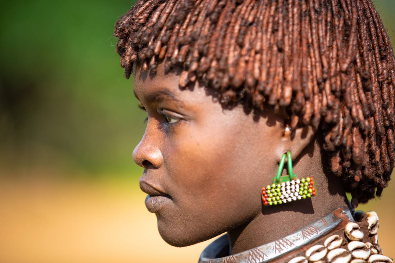 Portrait Äthiopien Afrika Omo Valley Hamer Stamm van Miro May
