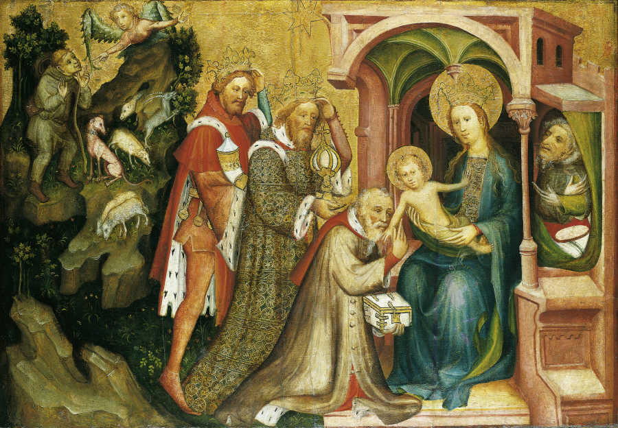 The Adoration of the Magi van Mittelrheinischer Meister um 1400