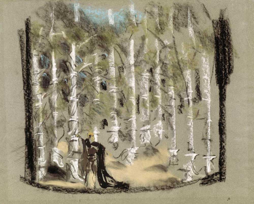 Stage design: The forest van Moliere