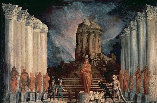 Destruction of the Temple of Jerusalem van Monsu TitusDesiderio