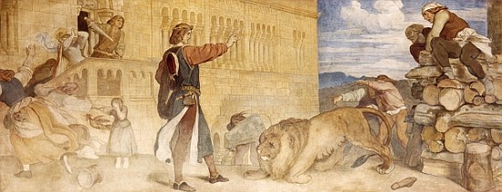 He Treated the Lions as though he was joking, c.1854/55 van Moritz von Schwind