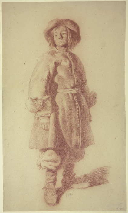 Standing Youth in a Marine Uniform van Moses ter Borch