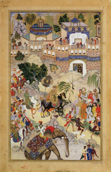 Emperor Akbar's triumphant entry into Surat van Mughal School