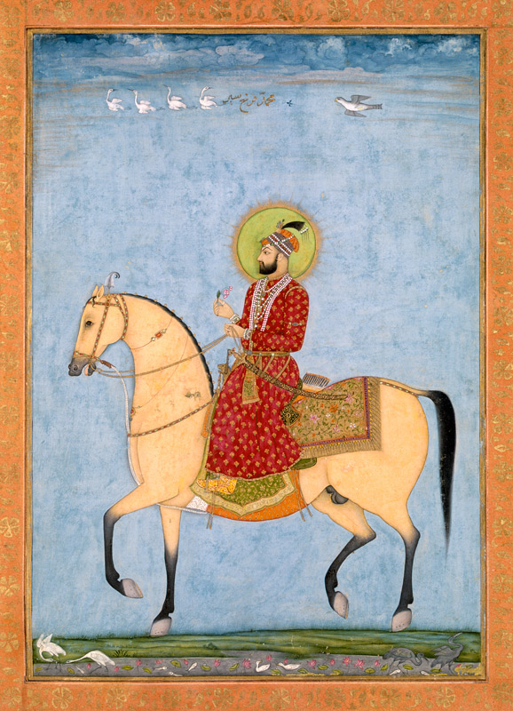 The Mughal Emperor Farrukhsiyar(1683-1719) (r.1713-19), from the Large Clive Album van Mughal School