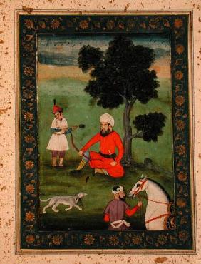A Trans-Oxonian nobleman seated beneath a tree, from the Large Clive Album