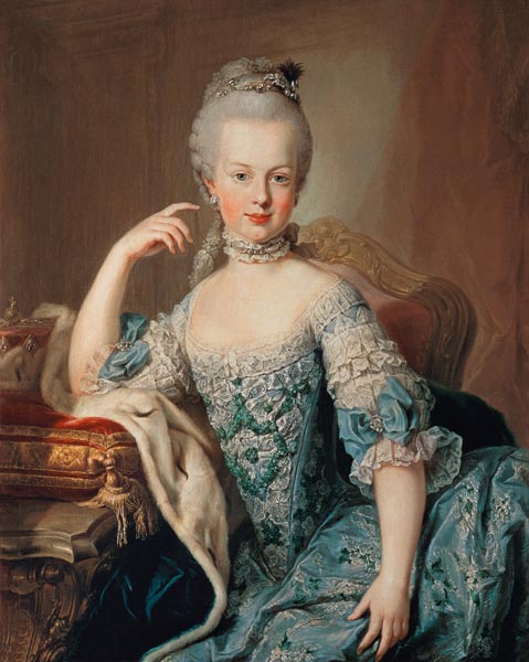 Archduchess Marie Antoinette Habsburg-Lotharingen (1755-93), fifteenth child of Empress Maria Theres van Mytens (Schule)