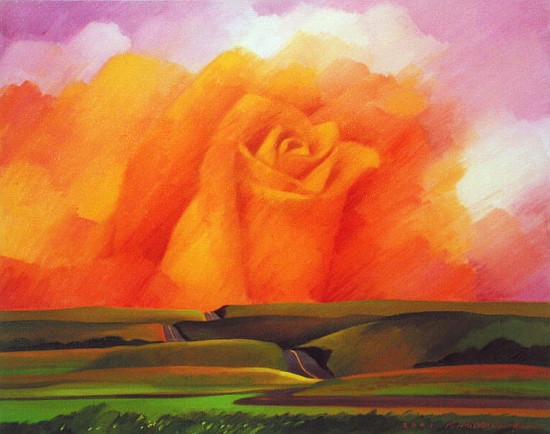 The Rose, 2001 (oil on canvas)  van Myung-Bo  Sim