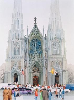 St. Patrick''s Cathedral, New York, 1990 (w/c on paper) 