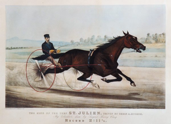 The King of the Turf, ''St. Julien'', driven by Orrin A. Hickok, 1880 van N. Currier