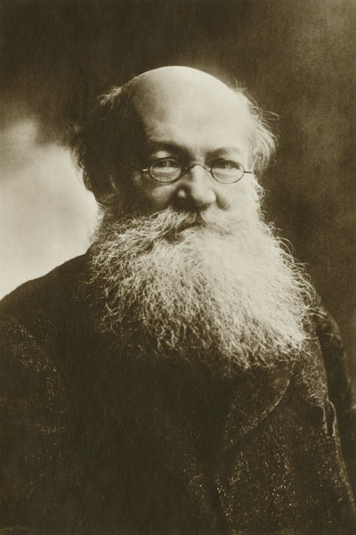 Portrait of Count Peter (Pyotr) Alexeyevich Kropotkin (1842-1921) van Nadar