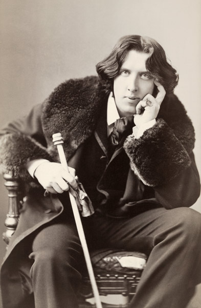 Oscar Wilde (b/w photo)  van Napoleon Sarony