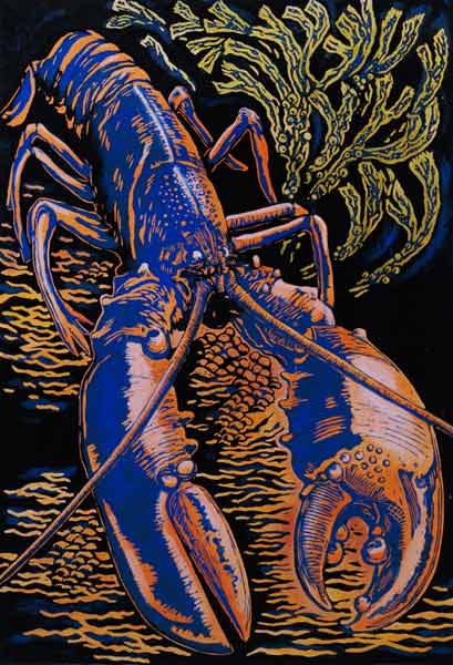 Lobster, 1998 (woodcut)  van Nat  Morley