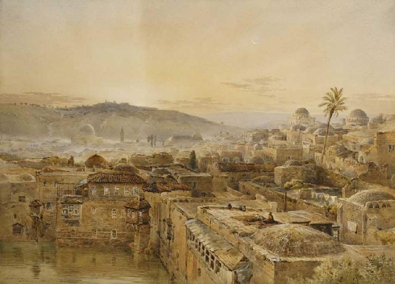 Jerusalem vom Berg Zion van Nathaniel Everett Green